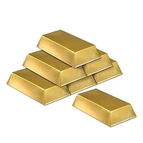 Produktbild: Goldbarren-Dekorationen, 6 Stück