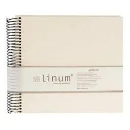 Produktbild: goldbuch 12931 Spiralalbum Linum, Foto Album 20 x 20 cm, Fotoalbum mit 40 chamoisfarbene Seiten, Erinnerungsalbum aus Leinen, Fotobuch für Bilder und Fotos zum Einkleben, Beige