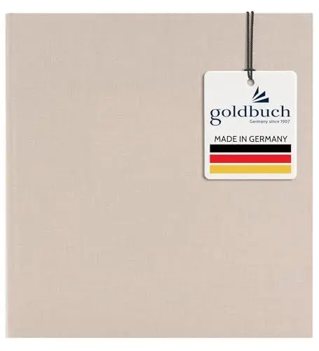 Produktbild: goldbuch 24605 Fotoalbum Summertime Trend 2, Fotobuch mit 60 weißen Seiten mit Pergamin Trennblätter, Erinnerungsalbum mit Leinen Einband, Foto Album zum Einkleben, Beige, 25 x 25 x 4 cm