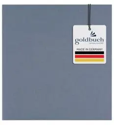 Produktbild: goldbuch 24607 Fotoalbum Summertime Trend 2, Fotobuch mit 60 weißen Seiten mit Pergamin Trennblätter, Erinnerungsalbum mit Leinen Einband, Foto Album zum Einkleben, Blau / Grau, 25 x 25 cm