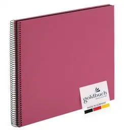 Produktbild: goldbuch 25508 Spiralalbum, Fotoalbum mit 40 schwarzen Seiten, Erinnerungsalbum 35 x 30 cm, Spiralfotoalbum ohne Bildausschnitt, Foto Album, Fotobuch Fuchsia