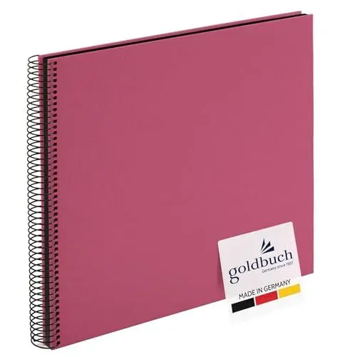 Produktbild: goldbuch 25508 Spiralalbum, Fotoalbum mit 40 schwarzen Seiten, Erinnerungsalbum 35 x 30 cm, Spiralfotoalbum ohne Bildausschnitt, Foto Album, Fotobuch Fuchsia