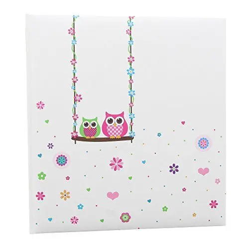 Produktbild: goldbuch 27043 Kinderalbum Eule, Album 30 x 31 cm, Fotoalbum 60 weiße Seiten mit Pergamin-Trennblättern, Fotobuch Kunstdruck laminiert, Babyalbum Weiß