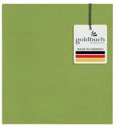 Produktbild: goldbuch 31805 Fotoalbum Summertime Trend, 30 x 31 cm, Fotobuch mit 100 weiße Seiten & Pergamin Trennblättern, Foto Album aus Leinen, Erinnerungsalbum, Hellgrün