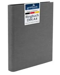 Produktbild: goldbuch 37725 Foto Ringbuch, Bella Vista, Foto Album 26 x 32 cm, Fotobuch Ordner aus Leinen, Fotoordner zum Selbstgestalten und Befüllen, Format DIN A4, ideal für Reise & Urlaub, grau