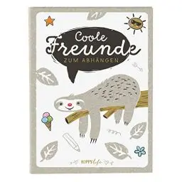 Produktbild: goldbuch 43580 Freundebuch HAPPYlife Faultier DIN A5, zum Ausfüllen für Freunde, Grundschule, Schule, Kindergarten, Kita, 84 illustrierte Seiten, Einband mit Kunstdruck, laminiert