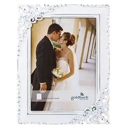 Produktbild: goldbuch 980043 Galerierahmen für Bilder im Format 13x18 cm, Metallrahmen, Fotorahmen mit Verzierung, Rahmen mit Wandhalterung und Aufsteller, Portraitrahmen, Foto, Weiß