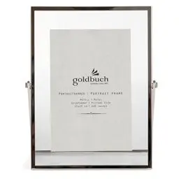 Produktbild: goldbuch Bilderrahmen Loft aus Metall, Rahmen mit Aufsteller, Portraitrahmen für 1 Bild/Foto im 10x15 cm Format, Metallbilderrahmen ca. 16 x 20,5 x 1 cm, Frame Silber, 10 x 15 cm