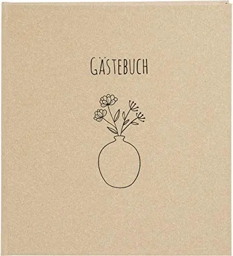 Produktbild: goldbuch Gästebuch Blumen für Dich, Fotogästebuch mit 176 weiße Seiten und Lesezeichen, Einband aus Strukturiertem Buchbindepapier mit Prägung, Fotobuch, Papier, ca. 23 x 25 x 2 cm