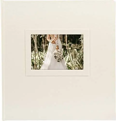 Produktbild: goldbuch Hochzeitsalbum Herzklopfen, Fotoalbum mit 60 weißen Seiten und Pergamin, Erinnerungsalbum mit Ausstanzung für eigenes Bild, Album veredeltes Papier in Satinoptik, ca. 30 x 31 x 4 cm, 08 009