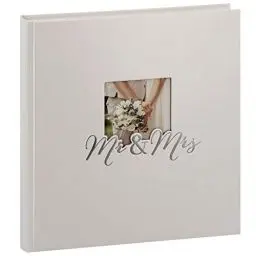 Produktbild: goldbuch Hochzeitsalbum Mr. & Mrs, Fotoalbum mit 60 weißen Seiten & Pergamin, Erinnerungsalbum mit Ausstanzung für eigenes Bild, Album aus veredeltem Papier mit Silberprägung, ca. 30 x 31 x 4 cm 08 388