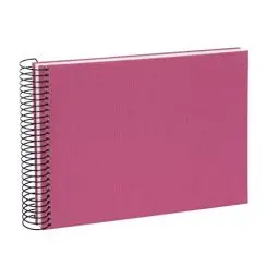 Produktbild: goldbuch Spiralalbum Bella Vista, Erinnerungsalbum aus Leinen mit Spiralbindung, Fotoalbum mit 40 weiße Seiten, Fotobuch zum Einkleben, Foto Album, fuchsia, ca. 24 x 17 x 2,8 cm