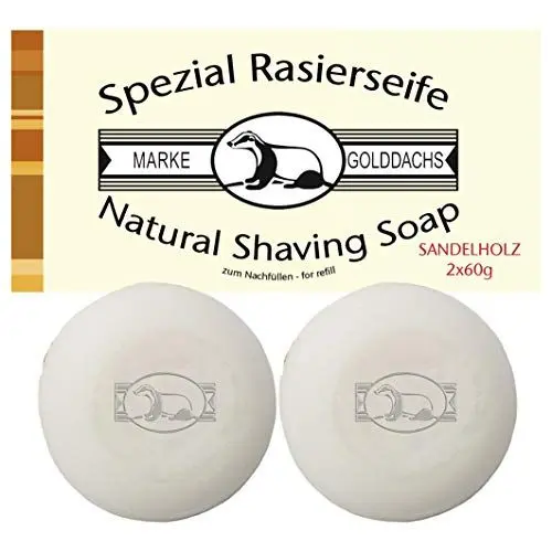 Produktbild: Golddachs Rasierseife Sandelholz, 2 x 60 g