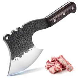 Produktbild: Golden Bird Hackmesser japanisches Messer für Knochen und Fleischschneiden Scharfe Full Tang Kochmesser Profi Messer Outdoor Schwerstarbeit Küchenbeil Wikinger Messer für Küche Outdoor BBQ