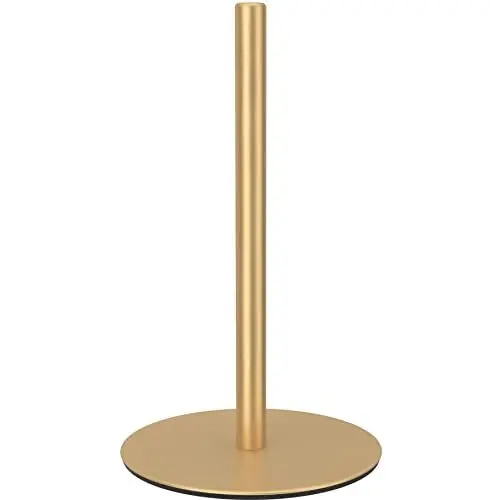 Produktbild: Golden KüChenrollenhalter Stehend Serviettenhalter FüR Klopapier Aufbewahrung, PräMie Edelstahl Kitchen Organizer Rollenhalter FüR Kitchen Roll Organizer, Papierrollenhalter Mit Gewichtete Basis