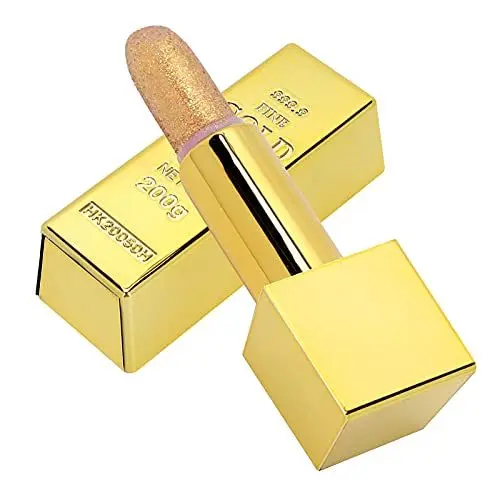 Produktbild: Goldener Lippenstift, Glitzer Lippenstift Gold, Glänzendes Lippenstift, Wasserdicht Und Langlebig, Feuchtigkeitsspendend, Hellgelber Lippenstift, Lipgloss Kosmetik 1#