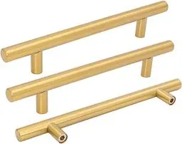Produktbild: goldenwarm 15 Stück Schrankgriffe Gold 128mm Griffe für Küchenschränke Möbelgriffe Gold Türgriffe Küche Griffe Möbel Gold Möbelgriffe Edelstahl Küchenschrank Griffe