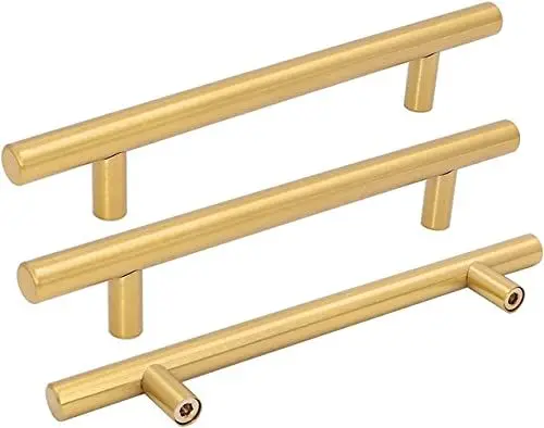 Produktbild: goldenwarm 15 Stück Schrankgriffe Gold 128mm Griffe für Küchenschränke Möbelgriffe Gold Türgriffe Küche Griffe Möbel Gold Möbelgriffe Edelstahl Küchenschrank Griffe