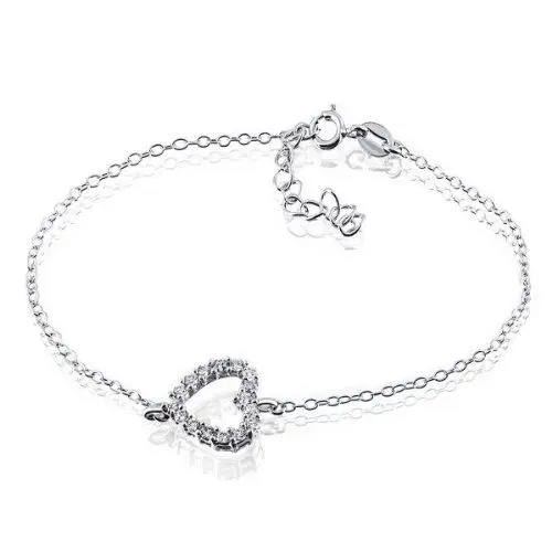 Produktbild: Goldmaid Damen-Armband 925 Sterlingsilber Herz weiße Zirkonia Schmuck