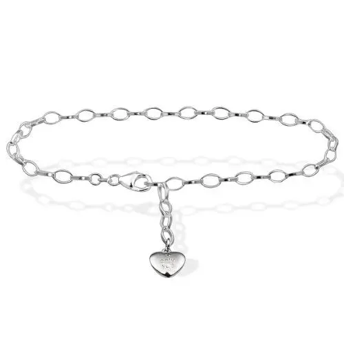 Produktbild: Goldmaid Damen-Fußkette Herz 925 Sterlingsilber 25cm Herzanhänger