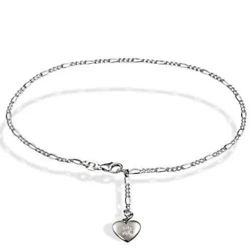 Produktbild: Goldmaid Damen-Fußkette mit Herz 925 Sterlingsilber 25 cm Herzanhänger