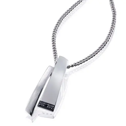 Produktbild: Goldmaid Damen-Halskette Black Diamonds 925 Sterlingsilber 3 schwarze Diamanten (0.03 ct) Kettenanhänger Brillanten Schmuck Diamantkette