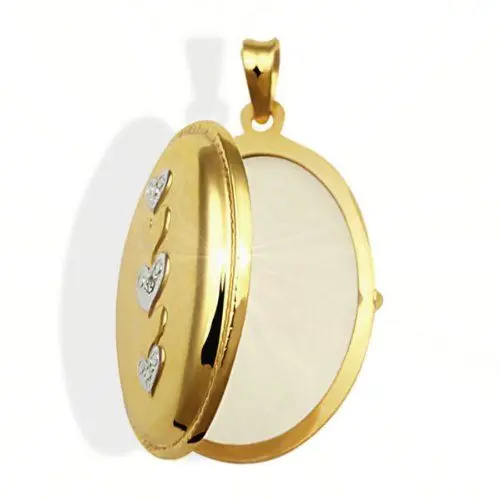 Produktbild: Goldmaid Damen-Medallion 333 Gelbgold 1 Diamant 0,005 Karat Herzen Weißgold