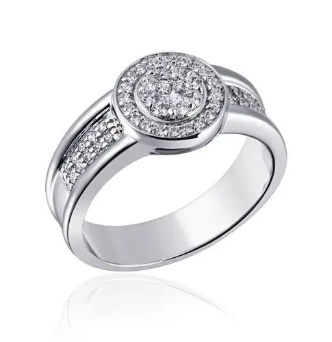 Produktbild: Goldmaid Damen-Ring Reflexion Glamour 14 Karat 585 Weißgold 49 Diamanten SI/H 0,45 ct. Gr. 58 (18.5) Pa R6103WG58 Brillanten Diamantring Verlobung