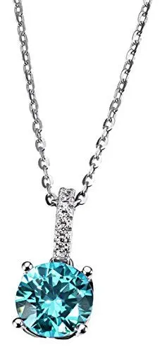 Produktbild: Goldmaid Damen Halskette Mint Green 925 Sterling Silber gesetzt mit 7 weißen und einem türkisenen Zirkonia 45cm Kettenanhänger Schmuck