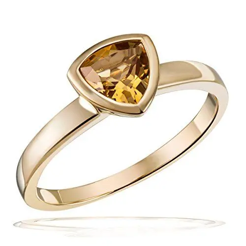 Produktbild: Goldmaid Damenring golden triangle 375 Gelbgold 1 Citrin gelb Trilion 6x6 mm