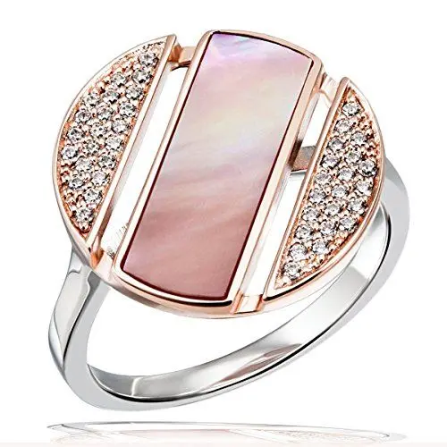 Produktbild: Goldmaid Damenring lovely rosé 925 Sterlingsilber Ring rosévergoldet 1 Perlmutt rosa 42 Zirkonia