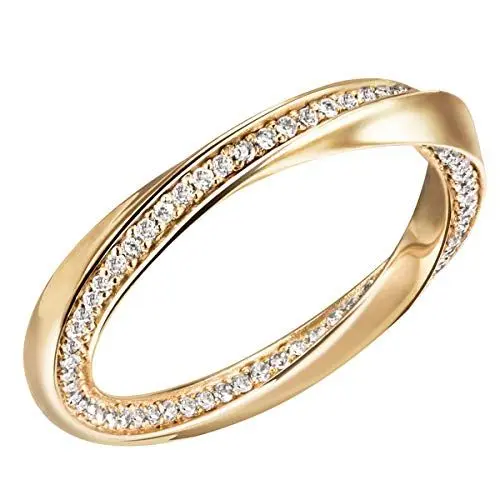 Produktbild: goldmaid Damenring Twister 375/- Gelbgold 105 Diamanten P1/H 0,40 ct. (58)