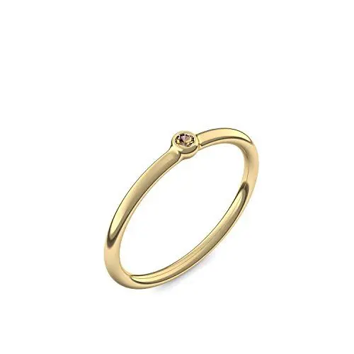 Produktbild: Goldring Citrin 585 + inkl. Luxusetui + Citrin Ring Gold Citrinring Gold (Gelbgold 585) - Slick one Amoonic Schmuck Größe 58 (18.5) KA11 GG585CIFA58