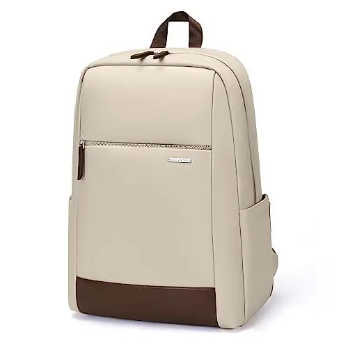 Produktbild: GOLF QUALITY Rucksack Damen, 15.6 Zol Rucksack Elegant Daypack groß - Leicht Multifunktions Backpack Schulrucksack Reisetasche für Geschäft, Reise, Ausflüge, Uni Klassisch Aprikose