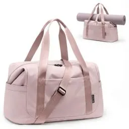 Produktbild: GOLF QUALITY Sporttasche 31L Reisetasche Herren Damen Schwimmtasche mit Nassfach Duffle Bag für Reisen Weekender Gym Fitnessstudio, Travel Bag Handgepäck Tasche Trainingstasche Rosa