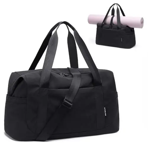 Produktbild: GOLF QUALITY Sporttasche Reisetasche, Reise Duffel Bag, mit Nassfach, 31L wasserdichte Übernachtungstasche, Gepäcktasche für Sport & Reisen für Herren Damen, Trainingstasche, Gym Bag,Schwarz