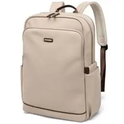 Produktbild: GOLF SUPAGS Laptop Rucksack Damen, Laptop Schulrucksack, Wasserdicht Casual Rücksack, Multifunktion Laptoptasche, passend für 15.6-Zoll-Notebooks (Aprikose)