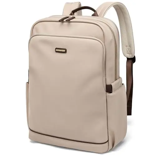 Produktbild: GOLF SUPAGS Laptop Rucksack Damen, Laptop Schulrucksack, Wasserdicht Casual Rücksack, Multifunktion Laptoptasche, passend für 15.6-Zoll-Notebooks (Aprikose)