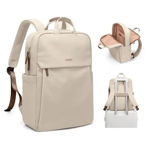 Produktbild: GOLF SUPAGS Laptop Rucksack für Damen Casual Daypack für Reise Arbeit Schulrucksack Teenager passend für 15.6 Zoll Notebooks (Aprikose)