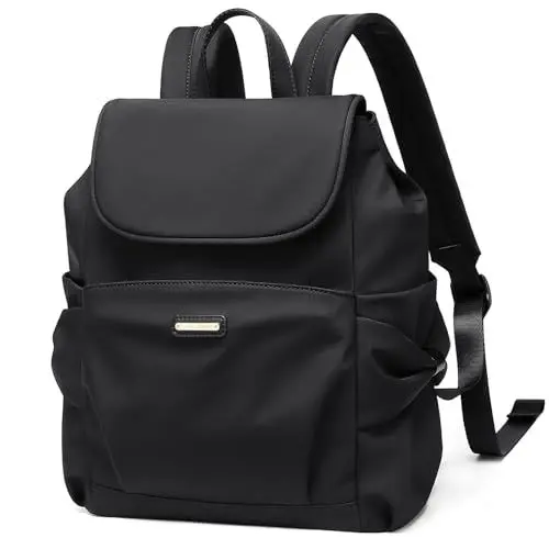 Produktbild: GOLF SUPAGS Rucksack für Damen, Stylischer Daypack, Arbeitstasche Reiserucksack Wasserdicht, Mädchen Teenager Schulrucksack (Schwarz)