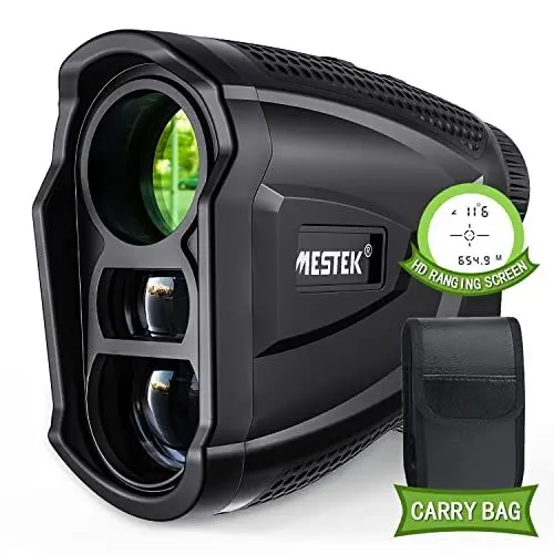 Produktbild: Golf Entfernungsmesser Jagd Laser Rangefinder 600M MESTEK Flag-Lock und Vibration 6X Vergrößerung Handheld und tragbar Wiederaufladbarer USB für Entfernung Geschwindigkeit Winkel Höhe Messung
