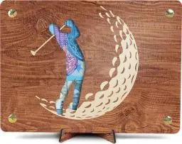 Produktbild: Golf Geschenk - XL Geldgeschenk aus Holz inkl. Ständer | Golf - Golf Geschenke Für Männer, Golf Geschenke Für Frauen, Golf Zubehör, Golfer, Golfer Geschenk