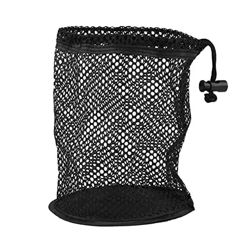 Produktbild: Golfballtasche, Netztaschen mit Kordelzug, Golf-Aufbewahrungshalter, Tragbare Golftasche, Golfballtasche, Groß, Praktischer Ballsack Zum Sammeln von Halbbällen,(Platz für 50 doppellagige Bälle)