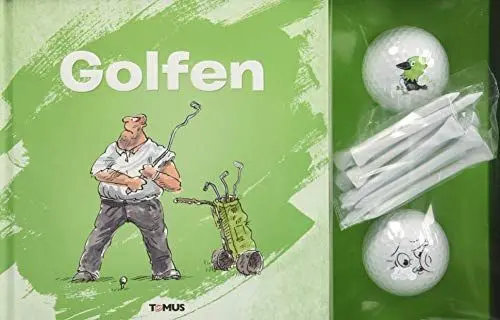 Produktbild: Golfen: Geschenkbox mit Humorbuch, 2 bedruckten Golfbällen und 10 Tees