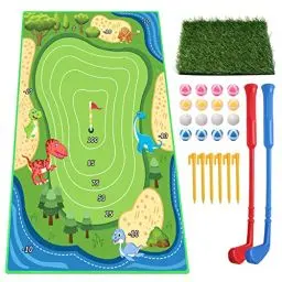 Produktbild: Golf-Spielmatte Golf-Trainingsmatte Tragbare Golfschlagmatten Golf Training Hilfe Ausrüstung für Indoor Outdoor Spiel（143x97cm）