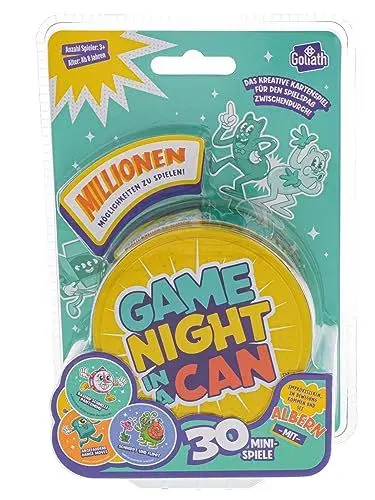 Produktbild: Goliath Game Night in a Can, Kartenspiel für Kinder ab 8 Jahren, Gesellschaftsspiel für 3-20 Spieler
