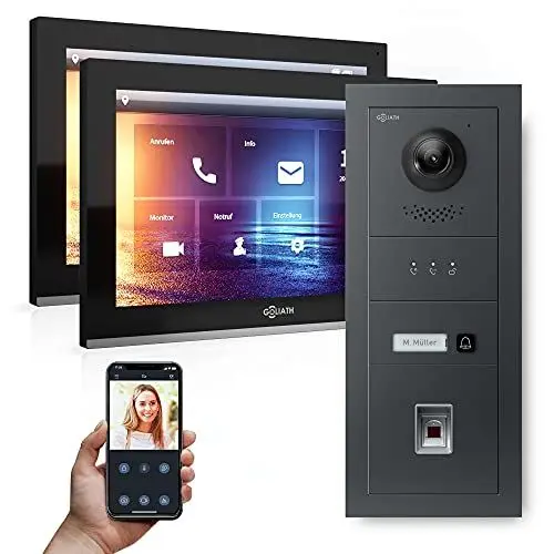Produktbild: Goliath Hybrid | IP | Full-HD Video Türsprechanlage | App | 1-Fam | 2 x Full-Touchscreen 10