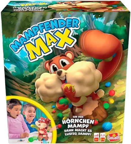 Produktbild: Goliath Mampfender Max, Brettspiele Für Kinder ab 4 Jahren, Gesellschaftsspiel für 2 bis 4 Spieler, Lustiges Kinderspiel, Spielen Sie Mit Der Familie Oder Mit Freunden