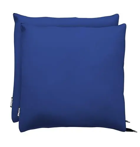 Produktbild: Goliez® 2er Set Stuhlkissen 45x45cm Polsterung Sitzpolster, Bequeme Sitzkissen für Gartenstuhl, Outdoor Gartenmöbel Stuhlauflage, Indoor Stuhl Kissen (2, Blau, 45x45x5cm)