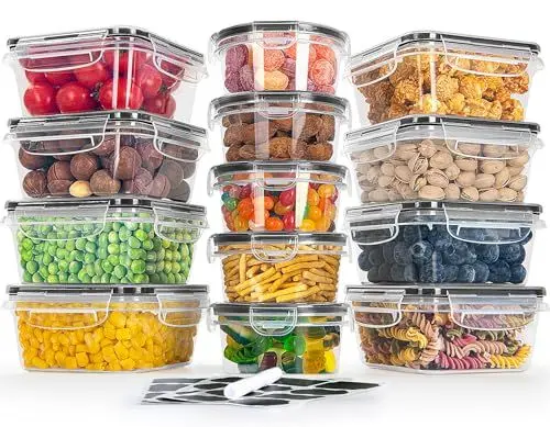 Produktbild: GoMaihe Frischhaltedosen mit Deckel Tupperdosen 13er-Set Gefrierdosen Luftdicht Vorratsdosen Meal Prep Boxen Rund Essensbox, Spülmaschinen Mikrowellen & Gefriergeeignet, BPA Frei